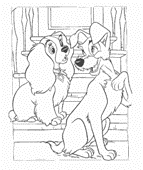 coloring page Lady and the Tramp