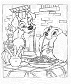 coloring page Lady and the Tramp