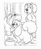 coloring page Lady and the Tramp
