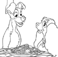 coloring page Lady and the Tramp