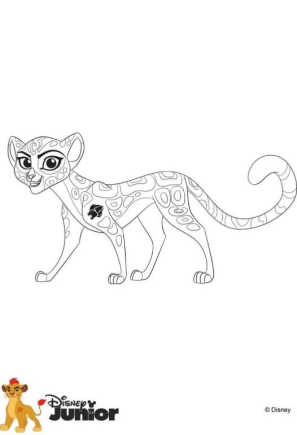 Kids n fun Coloring Page Lion Guard Fuli