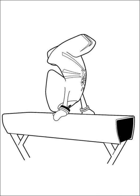 Coloriage De Gym A Imprimer