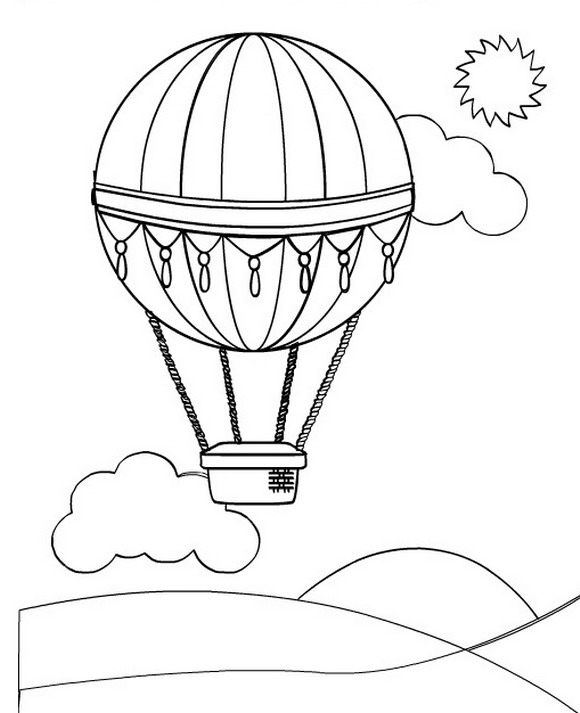 Kids-n-fun.com | 11 coloring pages of Hot air balloons