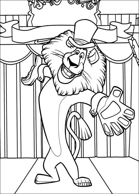 madagascar 3 circus coloring pages - photo #33