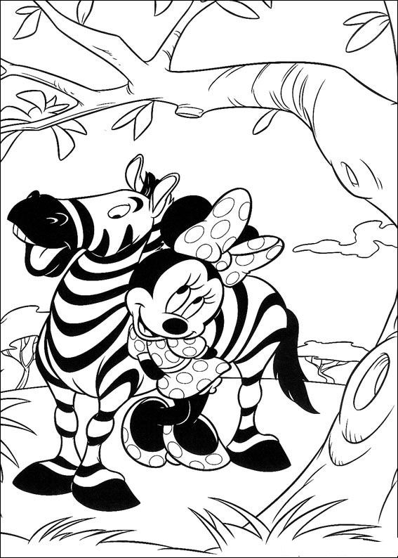 Kids-n-fun.com | 23 coloring pages of Mickey on safari