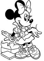 coloring page Minnie Mouse