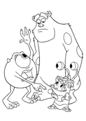 coloring page Monsters Inc