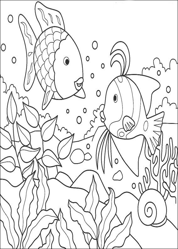 Kids-n-fun.com | Coloring page Rainbow Fish Rainbow Fish