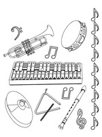 coloring page Musical Instruments