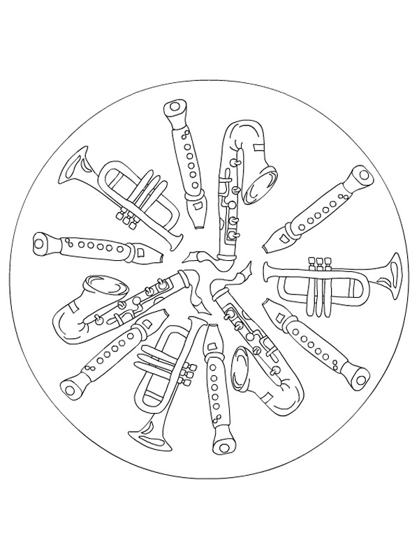 Kids-n-fun.com | 62 coloring pages of Musical Instruments