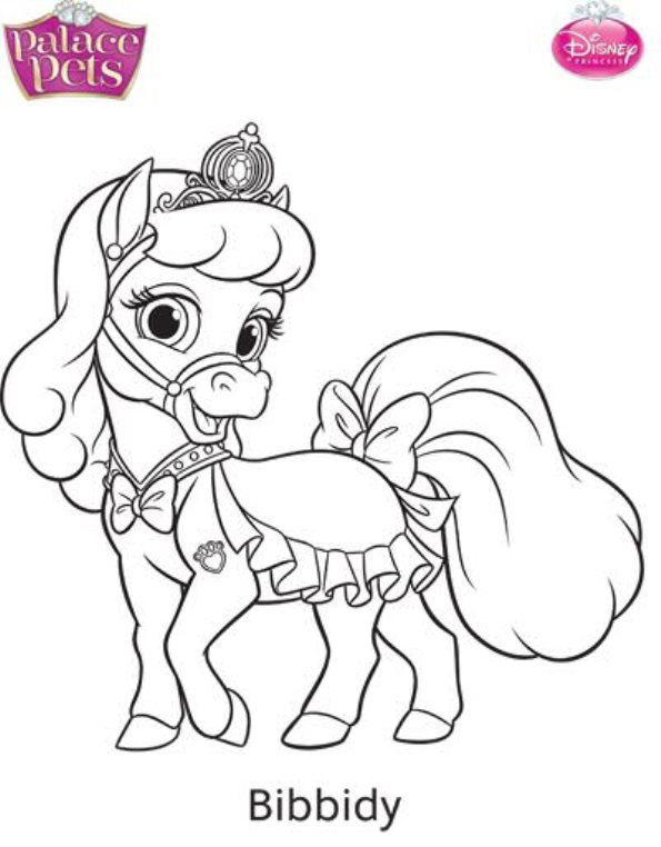 palace pets horses coloring pages - photo #10