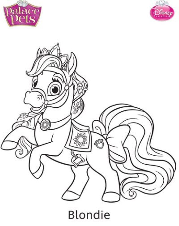 palace pets coloring pages horses realistic - photo #14