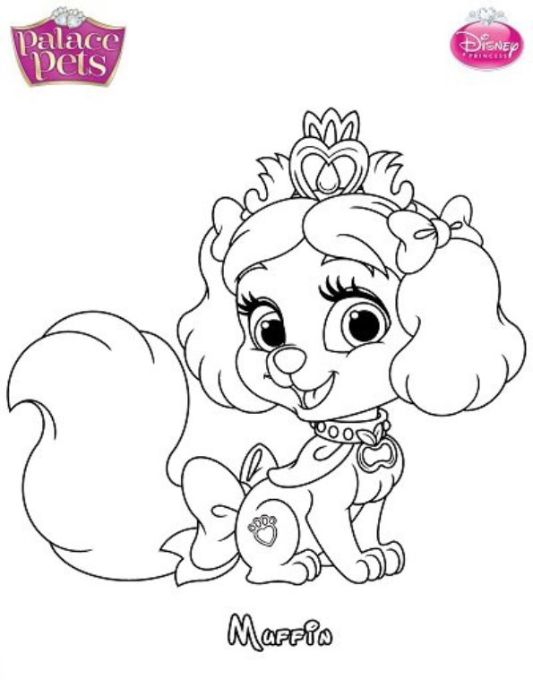 Kidsnfuncom 36 coloring pages of Princess Palace Pets