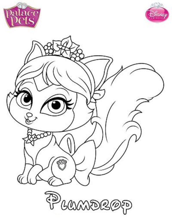 Kidsnfuncom 36 coloring pages of Princess Palace Pets