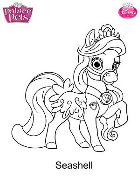 palace pets horses coloring pages - photo #5