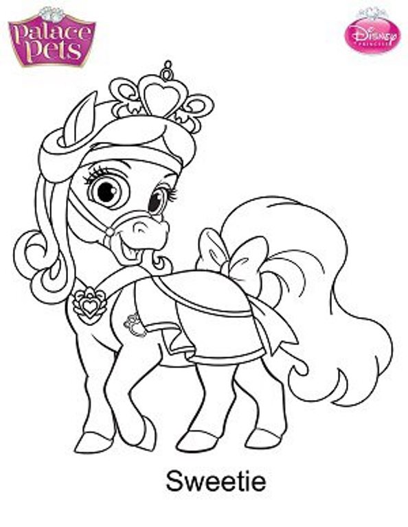 palace pets horses coloring pages - photo #12