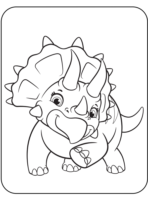 dinosaurs triceratops coloring pages