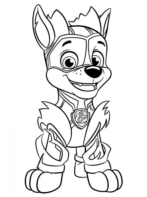 paw patrol pups mighty chase fun coloring