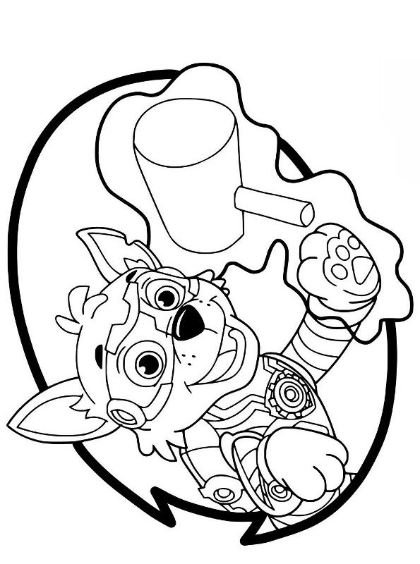 Kids-n-fun.com | Coloring page Paw Patrol Mighty Pups Rocky