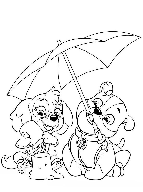 kidsnfun  coloring page paw patrol mighty pups