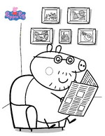 coloring page Peppa Pig