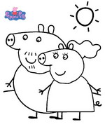 coloring page Peppa Pig