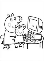 coloring page Peppa Pig
