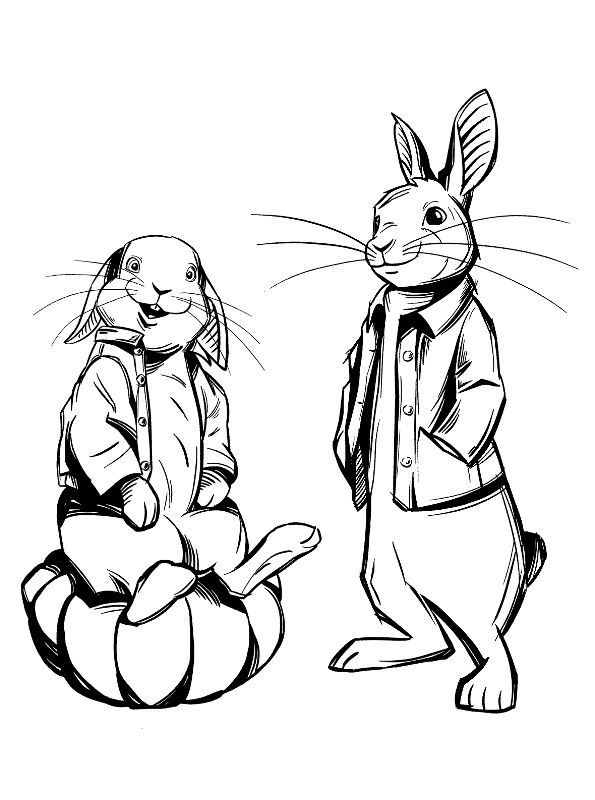 Kids-n-fun.com | 13 coloring pages of Peter Rabbit the movie