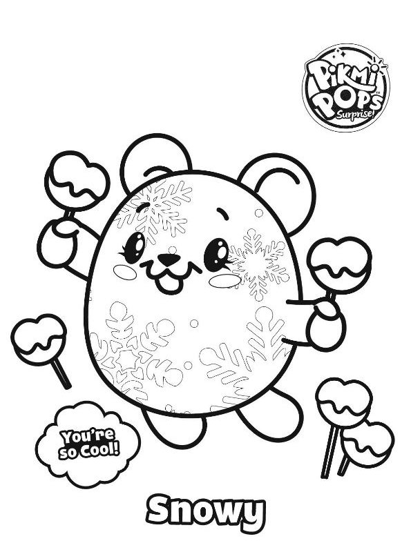 snowy coloring page