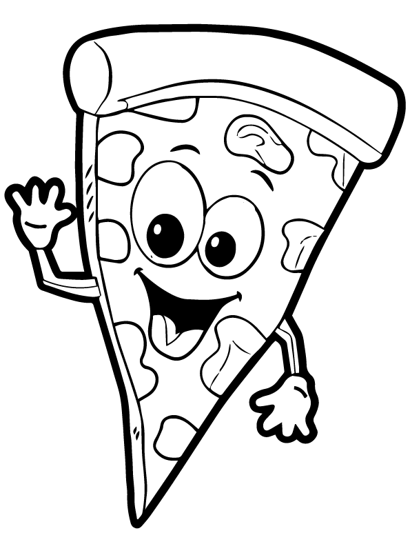 Kids n fun Coloring Page Pizza Pizza Face