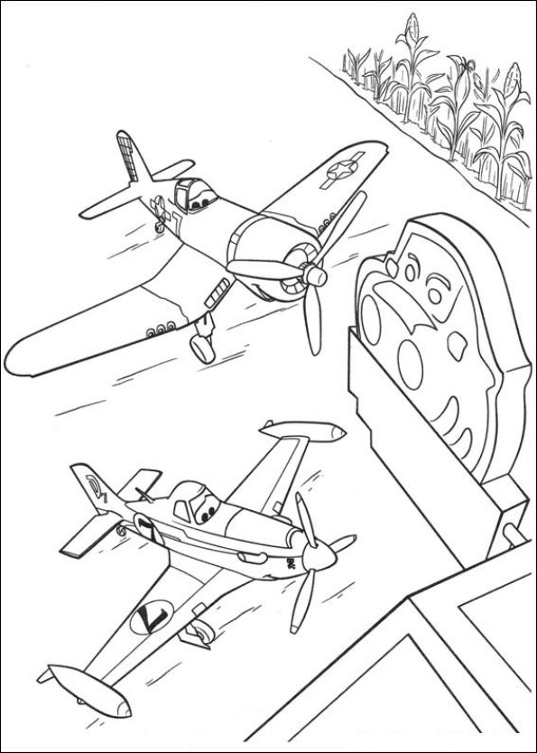 Kids-n-fun.com | 69 coloring pages of Planes 2