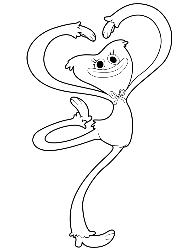 Kissy Missy Coloring Pages Poppy Playtime - Get Coloring Pages