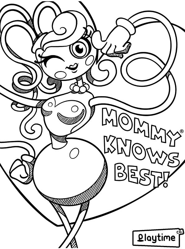 Free Printable Mommy Long Legs Coloring Pages for Adults and Kids