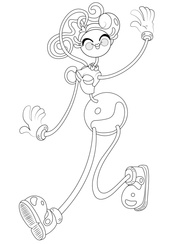 Coloring page Poppy Playtime Mommy Long Legs