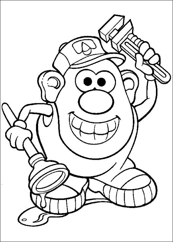 Kids-n-fun.com | 57 coloring pages of Mr. Potato Head