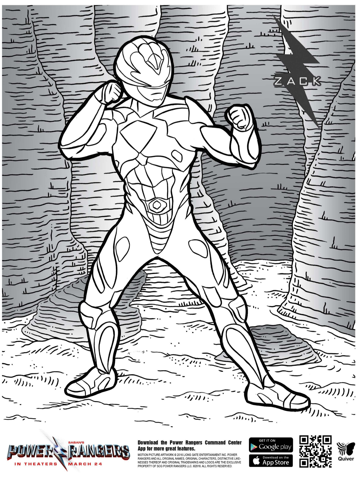 Kids-n-fun.com | Coloring page Quiver power rangers zack