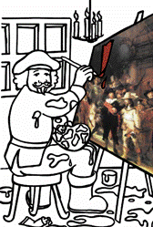 coloring page Rembrandt van Rijn