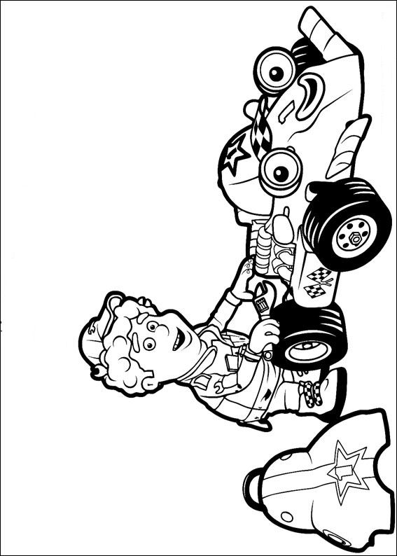 Kids-n-fun.com | 31 coloring pages of Roary the racing car