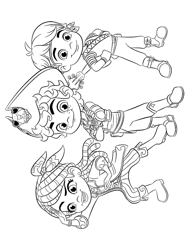 Kids-n-fun.com | Coloring page Santiago of the Seas Santiago and his crew