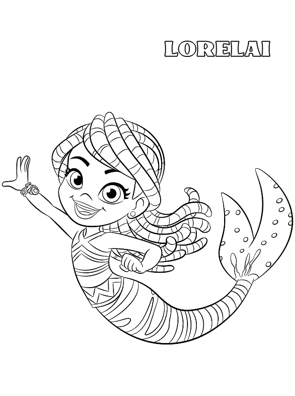 Kids-n-fun.com | Coloring page Santiago of the Seas Mermaid Lorelai