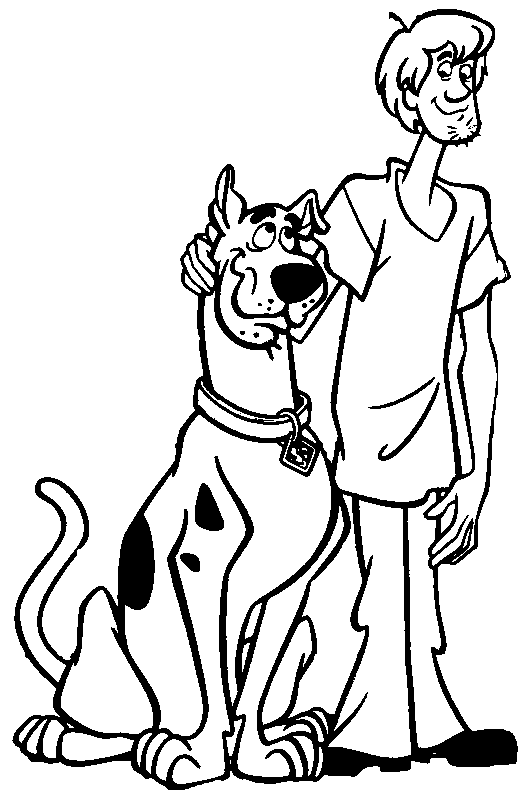 scooby doo valentines coloring pages