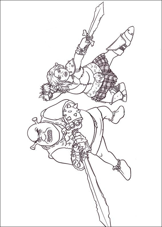 shrek forever after coloring pages - photo #17
