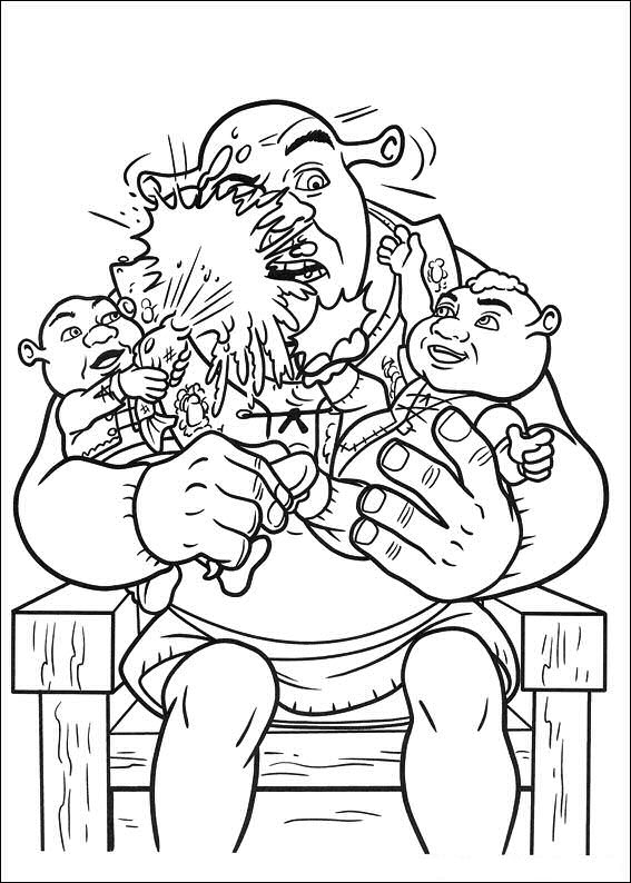 shrek forever after coloring pages - photo #12