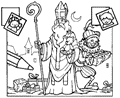 coloring page St Nicholas
