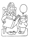 coloring page St Nicholas