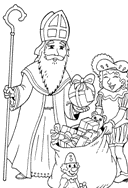 coloring page St Nicholas