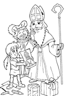 coloring page St Nicholas