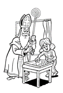 coloring page St Nicholas