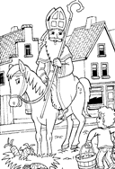 coloring page St Nicholas