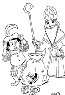 coloring page St Nicholas